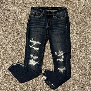 Judy Blue Distressed Skinny Jean Size 7